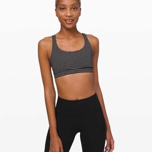 Lululemon energy bra black and white striped